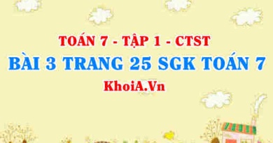 Bài 3 trang 25 SGK Toán 7 tập 1 Chân trời sáng tạo